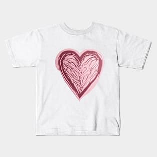 Heart Pastel Pink Shadow Silhouette Anime Style Collection No. 246 Kids T-Shirt